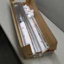 LiaMeE Adjustable Clothing Rack for Hanging Clothes, Heavy Duty Garment Rack with WheelsFree Standing Rolling Clothes Rack with Shelf & Grid, Easy Assembly Standard Rod, White & Chrome