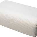 12x19",  Tempur-Pedic Neck Pillow Firm Feel & Ergonomic Design, Medium Profile, White