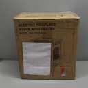 Oylus Electric Fireplace Stove Heater - Freestanding Electric Fireplace Heater with 3D Flame Effect, 1500W Infrared Electric Stove Heater for Indoor Use with Thermostat, Tip-Over & Overheat Protection