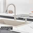 GAGALIFE Kitchen Sink Soap Dispenser - Sink Soap Dispenser Pump with 40" Silicone Extension Tube Kit (Brushed Nickel), Say Goodbye to Frequent Refills G080-1BN