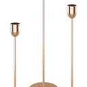 ChefBee Gold Tall Candle Candlestick Holder, 3PCS Taper Pillar Candle Sticks Stand Holders Decor, Centerpiece Dining Table Wedding Festive Fireplace Mantle Vintage Room Decorations, Housewarming Gift