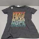Womens Peace Love Diversity Inclusion Equality Black History Month V-Neck T-Shirt size S