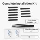 Speaker Dust Filter Stickers Compatible with Ray-Ban Meta (Gen 2) Smart Glasses 10PCS Acoustic Mesh Set + Precision Tweezers & Optical Care Sheets, Easy Install Eyewear Accessories