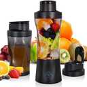 Blender 12.45oz Cordless 1.2456 Watt Portable Squeezed Juices 35478mAh Self Cleaning and BPA 3.12 Sharp Blade QIANHEISE
