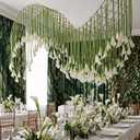 Lyrow 120 Pack Classic White Calla Lily Artificial Flower, Faux Calla Lily Hanging Flower, Ceiling Floating Garland Fake Floral Ornament for Wedding Arch Table Decor DIY Bouquet Bride Shower Tall Vase
