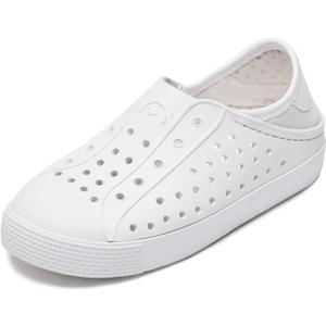 Boys and Girls Lightweight Slip On Sneaker Water Sandals (10.5 Little Kid, New White)
