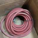 3/4 Inch x 100 FT Red Jackhammer Air Hose with Male NPT Nipple and Female NPT Air Hose Fitting, 3/4 Inch Rubber Pneumatic Hose Assembly for Jack Hammers, Air Tools