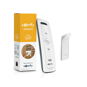 Somfy Situo 5 Pure Remote - RTS Control for Up to 5 Motorized Shades or Groups - Compatible with RTS Motors, Blinds, Shades - Not Compatible with Zigbee, Z-Wave, Wi-Fi - Warm Pure Tone 1870575