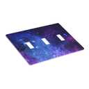 Galaxy Light Switch Cover Decorative Triple Toggle Wall Plate 3-Gang Art Print Faceplate for Bathroom Home Bedroom Decor 4.50" x 6.38"