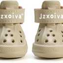JZXOIVA Dog Shoes for Hot Pavement, Dog Booties for Small Dogs, Breathable Dog Boots & Paw Protectors, Adjustable Non-Slip Rain Booties, Waterproof Pets Sandals for Beach Khaki Size 2