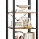 VASAGLE 6-Tier Bookshelf, Bookcase with Steel Frame, Book Shelf for Living Room, Home Office, Study, 11.8 x 15.7 x 73.2 Inches, Industrial Style, Rustic Brown and Ink Black ULLS101B01