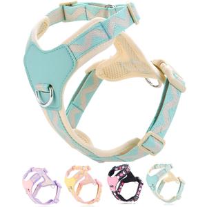 Petank Blue Medium Dog Harness for Medium Dogs, No Pull Dog Harness with 2 Leash Clips,Puppy Harness, Adjustable Dog Vest Harness (Blue, M)