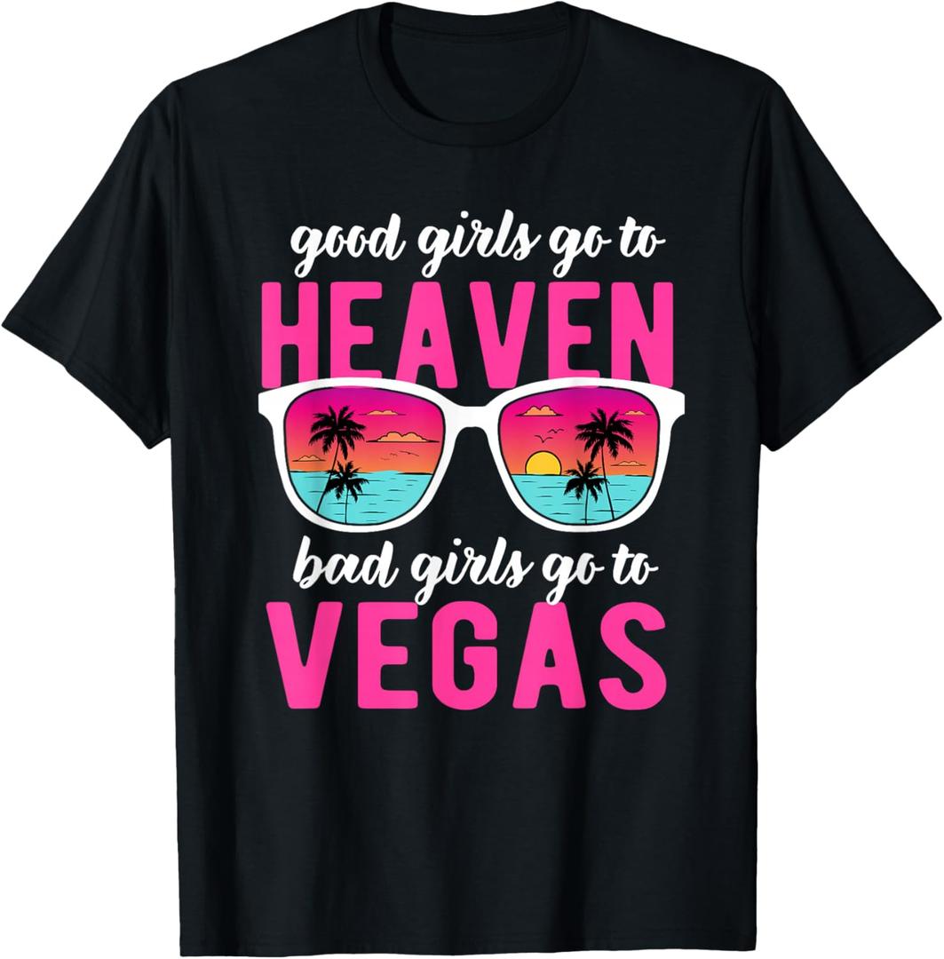 Bad Girls Go to Vegas Funny Las Vegas Vintage T-Shirt, S
