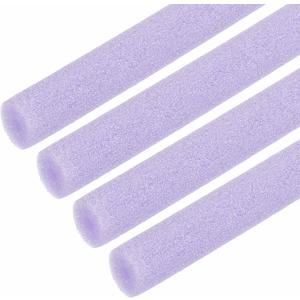 4pcs 1/5" ID Pipe Insulation Foam Tube, Foam Pipe Tubing Covers 0.59" OD Wrap Roll Bar Tubing 3.3FT Long - Heat Preservation for Handle Heat Water/Pipe Freeze Protection, Purple
