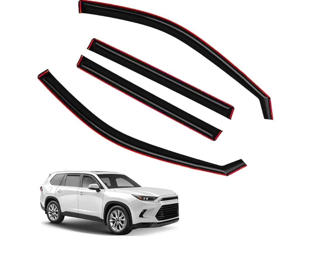 4PCS in-Channel Window Visor Rain Guards Compatible with 2024-2025 Hyundai Kona, Extra Durable Wind Deflectors, Weather Shields