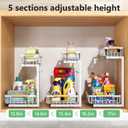 Merrylun Under Sink Organizers,5 Adjustable HeightMetal Pull Out Under Sink Organizers and Storage Shelves with Sliding Drawer 2 pack, White