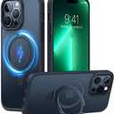 TORRAS Magnetic for iPhone 13 Pro Max Case 6.7 inch [ Fit for Magsafe] with Stand, [Military Grade Drop Protection] Shockproof Translucent Back Slim Protective Phone Case (2021), Black