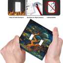 Decorative Art Light Switch Covers,2 Gang Toggle Rocker,Wall Plate,Switchplate Electrical Faceplate,Tree (Double Toggle/5x4.9 IN)