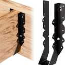 20 Pcs Black Joist Hangers 2X10, Rafter Brackets , Hurricane Straps for 2x10 Face Mount Joist Hangers 2X10 for Shed/Barn/Coop/Porch/Truss, Structurally Sound and Aesthetically Pleasing