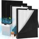 2 Pack KJ190L Filter Replacement Compatible with MOOKA KJ190L Air Purifier For Home Large Room 2000 Ft, 2 KJ190 Filters and 4 Washable PreFilters Pet Air Purifier Filters for Bedroom