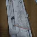 LANTEFUL 3 Tier Shoe Rack for Closet, Shoe Organizer with 5 Hooks, Long Shoe Shelf Storage for Shoe and Boot Stackable Free Standing Shoe Rack for Entryway, Garage, Small Spaces, Dorm, White