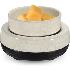 copinpin Wax Melts Warmer, Ceramic Candle Melter Melting Wax 3-in-1 Oil Burner Electric Fits Yankee Large Jar, Scented Candle Holder for Home Decor Gifts for Mom Grandma Women Girls