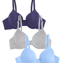 Fruit of the Loom Women's Smooth Cotton T-Shirt Bra Pack - Ultra-Soft, Flexible, and Invisible Under Tees 36C