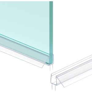 Shower Door Bottom Seal Strip, 2PCS Seal Strip, Ultra Clear PVC, 39" Length, Fits 8mm Thick Glass, Prevents Leaks, Easy Installation, No Adhesive Required (Ultra Clear, 39in for 5/16"(8mm) Door)
