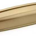 khtumeware 10 Pack 5 inch(128 mm) Drawer Pulls Champagne Bronze Cabinet Cup Pulls Cabinet Hardware Brushed Gold Kitchen Cabinet Handles Bin Cup Pulls for Kitchen cabinets.