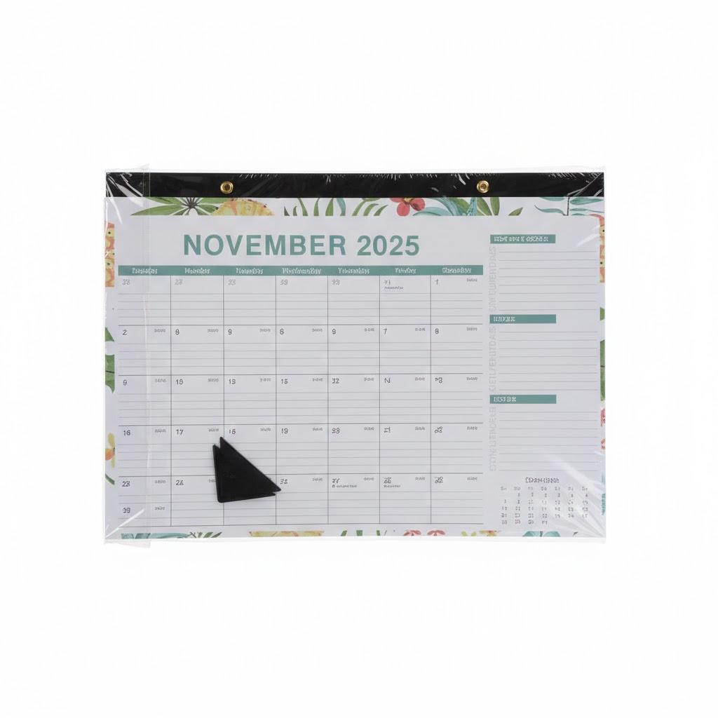Forvencer Desk Calendar 2026, 26 Months Calendar Runs from November 2025 to December 2027, 17" x 12" Large 2026 Wall Calendar Monthly Planner with Plastic Cover for Home School Office
