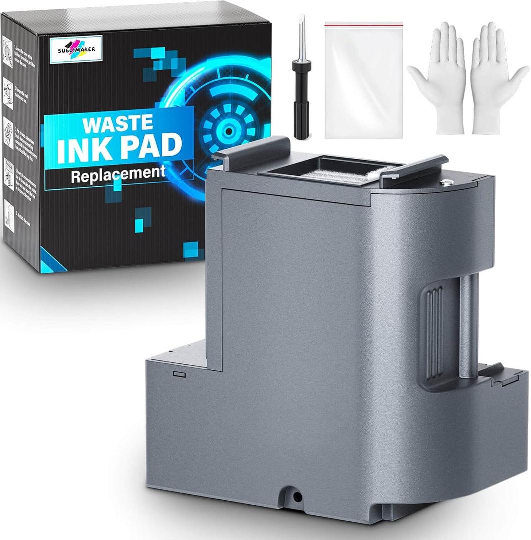 Waste Ink Pad Replacement with Reset Software for Ecotank ET-2850 ET-2760 ET-2750 ET-2700 ET2850 ET2760 ET2750 ET2700 2850 Printer, Maintenance Box with Reset Software