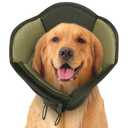 SUNFURA Dog Cones for Dogs, Soft Pet Cone Stop Licking After Surgery, Adjustable Pet E-Collar Alternative for Wound Healing, Army Green X-Large