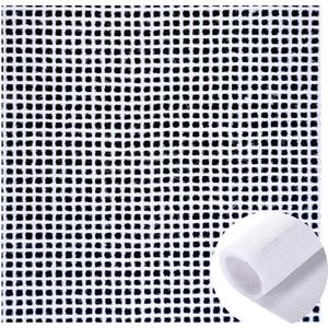 Needlepoint Canvas 14 Mesh Blank White Canvas Polyester Cotton Twist Interlock for Embroidery, Knit Crochet Projects and Make Dividers(20 x 20 Inches,2 Pack)
