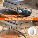 ONLYFIRE GRILLS Tabletop Gas Griddle 2 Burners, Propane Gas Stove, GS318