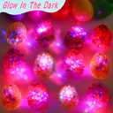 12 Pack Easter Eggs Fillers Light Up Fidget Stress Balls Easter Eggs Filled Toys Easter Basket Stuffers Glow In The Dark Egg Shaped Squishies Squeeze Ball for Kids Boys Girls Easter Hunt Party Favors