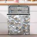 Dishwasher Magnet Sticker Cover Panel Decal Refrigerator Magnetic Sticker Decorative for Kitchen Decoration,Fridge Door Cover,Home Appliances Decor Stickers 23.03"x25.59", 23"x26"