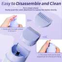 Bikini Trimmer for Women, Dual-Head Electric Razors for Women, 2 in 1 Electric Razor for Pubic Hair Trimmer IPX7 Waterproof Wet&Dry Use Bikini Shaver for Ladies Pubic, Legs, Face, Underarms(Lilac)