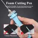 Foam Cutter Electric Hot Wire Foam Cutter Kit Foam Cutting Pen Set 30W 10cm Styrofoam Cutting Pen With Power Adaptor Electric Cutting Machine Pen Tools Kit For Art Making Foam Carving