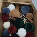 40 Pcs Velvet Christmas Balls Flocked Christmas Tree Hanging Ornaments Neutral Shatterproof Plastic Velvet Ball for Xmas Tree Decor(Dark Brown, Light Brown, Gray, Dark Green, Cream, White)