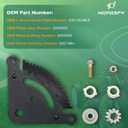 HQPASFY Steering Sector Pinion Gear Rebuild Kit Compatible with John Deere D Series Lawn Tractors Replaces# GX21924BLE, GX20053, GX20054, GX21994