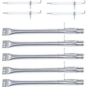 Hisencn Grill Burner Tube Replacement for Brinkmann 810-2511-S, 810-2512-S, 810-3660-S, 810-4220-S, 810-4535-S and more Gas Grill Models, 15 5/16 inch Stainless Steel Burner Pipe