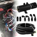 RYANSTAR RACING 10AN 750ML Baffled Oil Catch Can with Drain Valve & 10FT Nylon Braided 10AN 5/8'' Fuel Line Fitting Kit - CPE Oil Hose Bundle