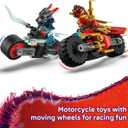 LEGO NINJAGO Kai's Motorcycle Speed Race Building Toy for Kids - Pretend Play Motorcycle Toy with 2 Minifigures - Building Blocks for Boys & Girls, Ages 6+ - Gift Idea for Birthdays - 71838