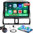 Roinvou 2+64G CarPlay Radio for Honda CRV 2002 2003 2004 2005 2006, 9'' Touch Screen for CRV Head Unit Radio with Wireless Carplay Android Auto GPS Navigation Bluetooth 5GHz WiFi + Backup Camera
