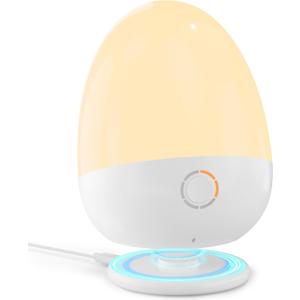 Touch Egg Night Light for Baby Nursery, Rechargeable Portable Kids Nightlight Lamp with 1-6H Feeding Timer, 3 Color Temperatures Dimmable, Ideal for New Moms of Toddlers