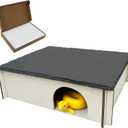 INOSCIND Large Snake Hide with Slate Reptile Hide Box Ball Python Hide 9.87.93" (M) Reptile Hides Snake Hides for Ball Pythons 100% Natural Stone & Wood Reinforced Packaging