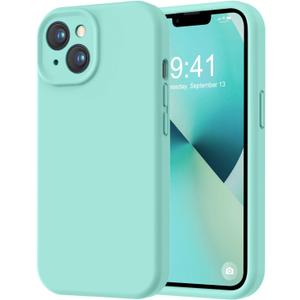 LOVE 3000 Designed for iPhone 13 Case, Premium Silicone with [Camera Protection] [Soft Anti-Scratch Microfiber Lining] Shockproof Protective Phone Case for iPhone 13 Women Men Girls 6.1", Sea Blue