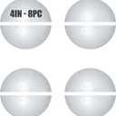 Styrofoam Half Balls 4 Inch,8PC Large White Half Foam Balls for Crafts, DIY Craft Giant Foam Balls for Home and School,Smooth Solid Round Balls (Half styrofoam-4in-8pc)
