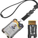 Oaridey Carbon Fiber Badge Holder with Lanyard, Heavy Duty Lanyard with Safety Breakaway Buckle for ID Card/Badge Holder