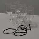KX-WARE Classic Acrylic All-Purpose Wine Glasses, 19-ounce Plastic Stem Wine Glasses, set of 6 Clear